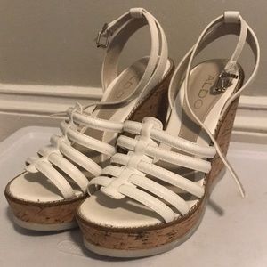 White caged wedges